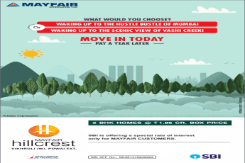 Book 2 BHK home @ 1.86 cr. all inclusive at Mayfair Hillcrest in Mumbai